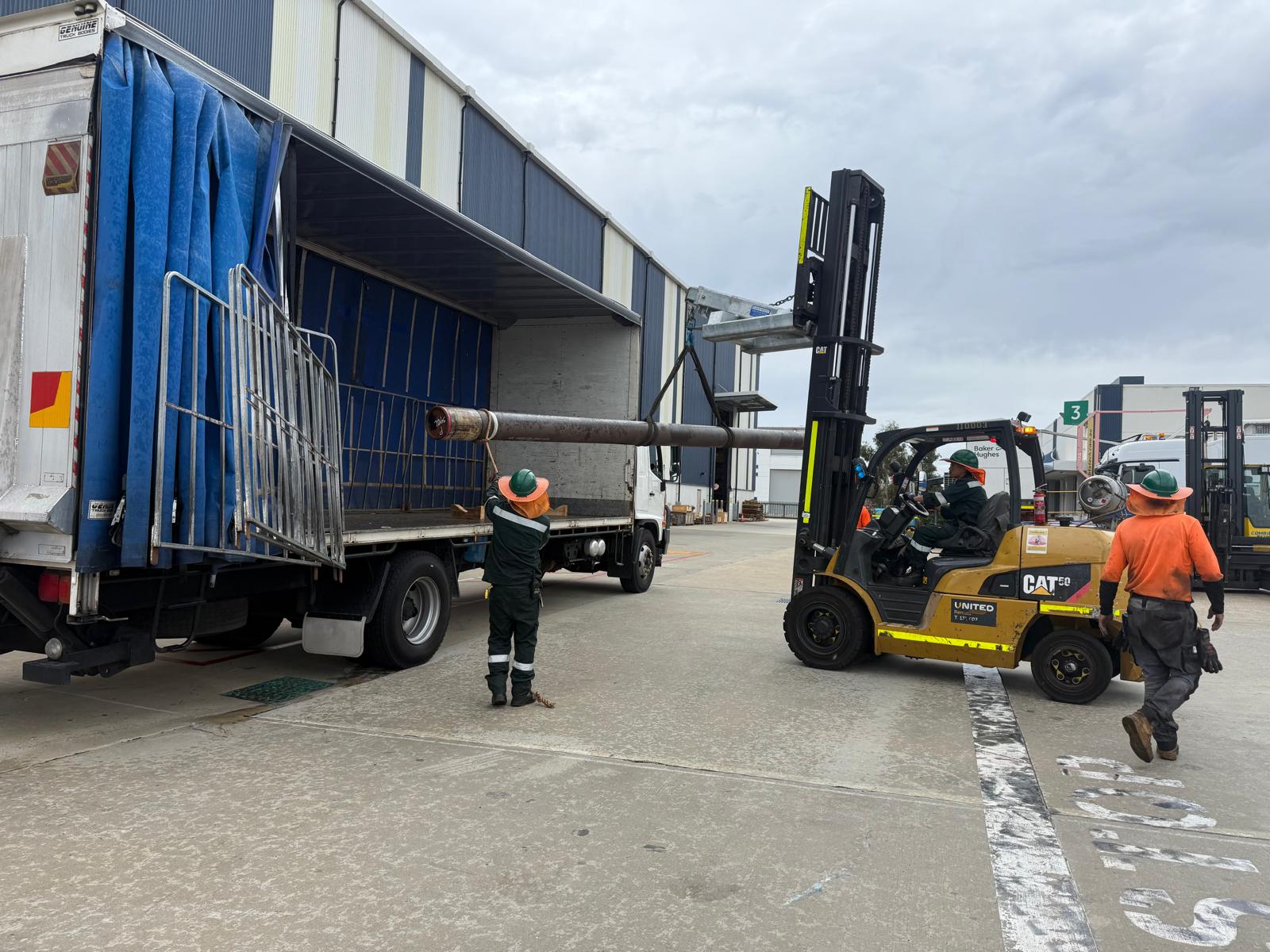 ABS Transport Truck loading from a forklift to Transport in western australia