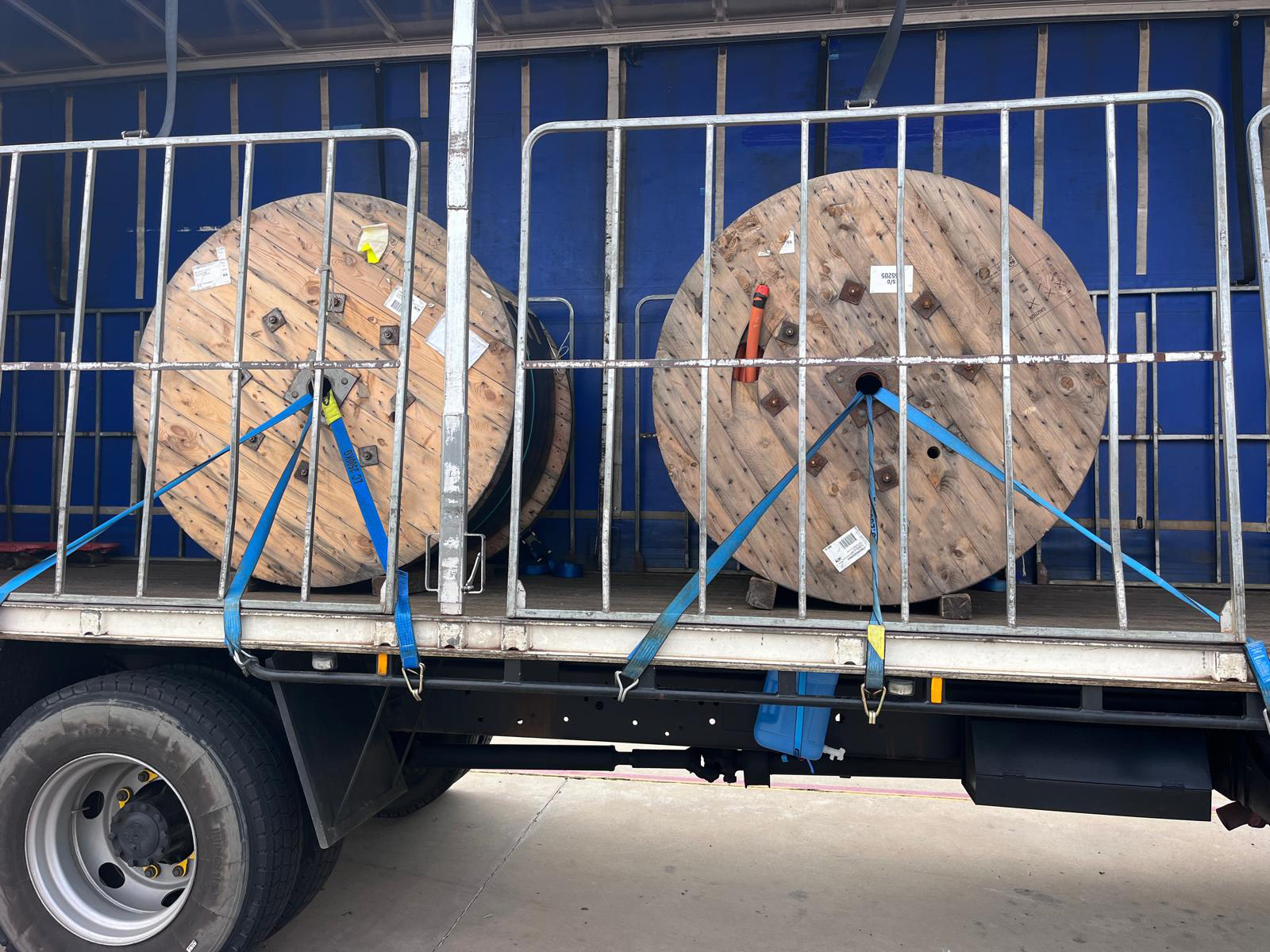 ABS Transport truck with loaded heavy cables